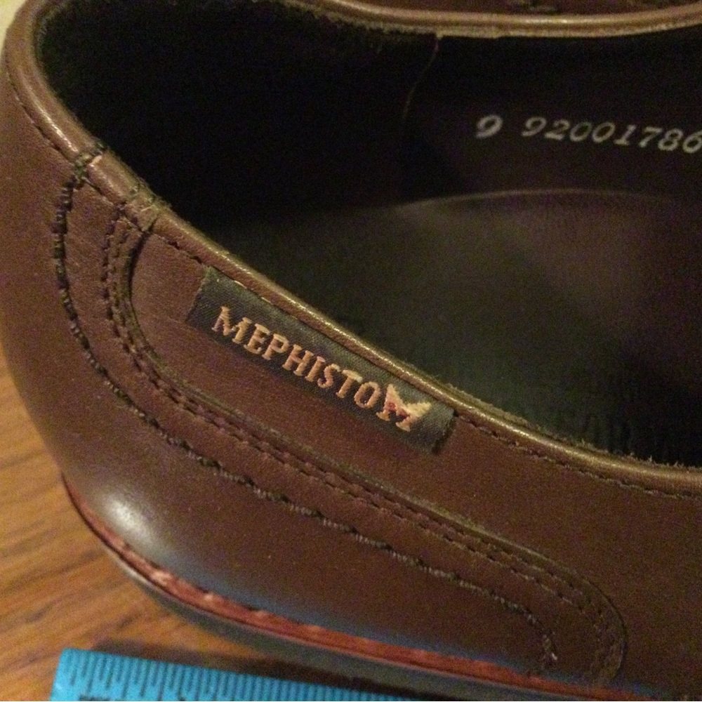 Mephisto Men's Dark Brown Leather Oxfords - Picture 2 of 7